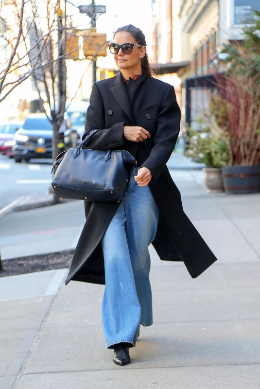 KATIE HOLMES Out in New York 03/04/2020