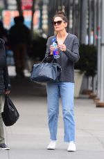 KATIE HOLMES Out in New York 03/11/2020