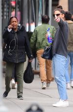 KATIE HOLMES Out in New York 03/11/2020