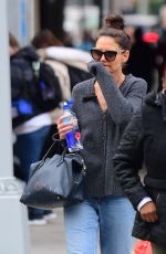 KATIE HOLMES Out in New York 03/11/2020