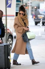 KATIE HOLMES Returns to Her Home in New York 02/29/2020