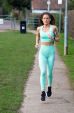 KATIE WAISSEL Working Out at a Park a London 02/20/2020