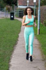 KATIE WAISSEL Working Out at a Park a London 02/20/2020