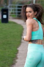 KATIE WAISSEL Working Out at a Park a London 02/20/2020