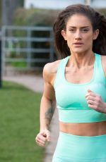 KATIE WAISSEL Working Out at a Park a London 02/20/2020