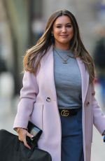 KELLY BROOK in a Pink Coat Out in London 03/02/2020
