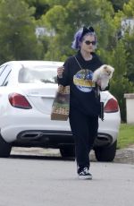 KELLY OSBOURNE Out with Her Dog in Los Angeles 03/29/2020