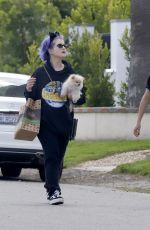 KELLY OSBOURNE Out with Her Dog in Los Angeles 03/29/2020
