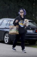 KELLY OSBOURNE Out with Her Dog in Los Angeles 03/29/2020