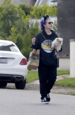 KELLY OSBOURNE Out with Her Dog in Los Angeles 03/29/2020