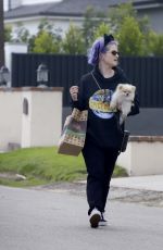 KELLY OSBOURNE Out with Her Dog in Los Angeles 03/29/2020