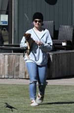 KELLY OSBOURNE Out with Her Dog in Malibu 03/30/2020