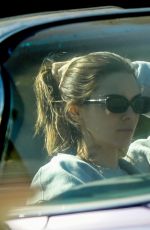 KENDALL JENNER in Her Purple 1960 Cadillac Eldorado Convertible Driving Out in Los Angeles 03/18/2020