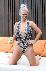 KERRY KATON in Swimsuit at a Pool in Maldives 03/10/2020