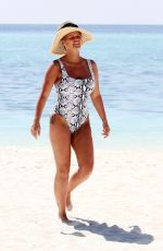 KERRY KATON in Swimsuit on the Beach in Maldives 03/10/2020