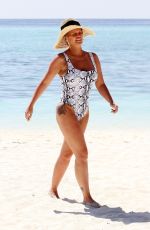 KERRY KATON in Swimsuit on the Beach in Maldives 03/10/2020