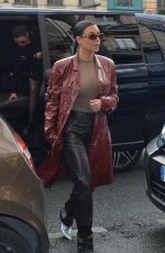 KIM and KOURTNEY KARDASHIAN Out at Paris Fashion Week 03/02/2020