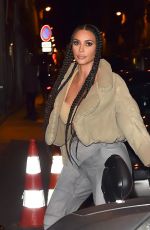 KIM KARDASHIAN at La Piaf in Paris 03/02/2020
