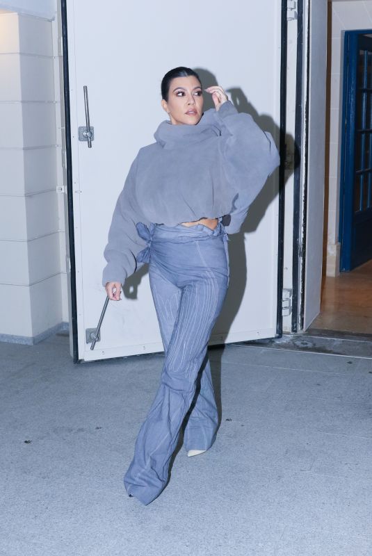 KOURTNEY KARDASHIAN Heading to The Yeezy Season 8 Show in Paris 03/02/2020