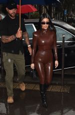 KOURTNEY KARDASHIAN Leaves Kanye West’s Sunday Service at Theatre des Bouffes du Nord in Paris 03/01/2020