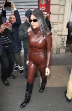 KOURTNEY KARDASHIAN Leaves Kanye West’s Sunday Service at Theatre des Bouffes du Nord in Paris 03/01/2020