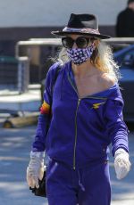 LAETICIA HALLYDAY Wears a Mask at Grocery Store in Brentwood 03/27/2020