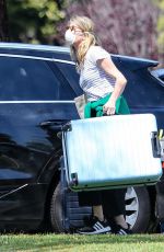 LAURA DERN Wearing a Mask Out in Los Angeles 03/30/2020