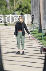 LAURA DERN Wears Mask and Gloves Out with Her Dog in Los Angeles 03/25/2020