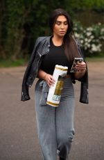 LAUREN GOODGER Arrives at Her Home in Essex 03/31/2020