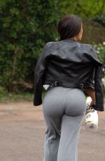 LAUREN GOODGER Arrives at Her Home in Essex 03/31/2020