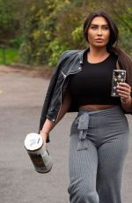 LAUREN GOODGER Arrives at Her Home in Essex 03/31/2020