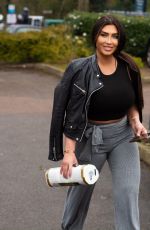 LAUREN GOODGER Arrives at Her Home in Essex 03/31/2020