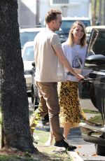 LAUREN PARSEKIAN and Aaron Paul  Out for Lunch in Los Feliz 03/04/2020