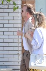 LAUREN PARSEKIAN and Aaron Paul  Out for Lunch in Los Feliz 03/04/2020