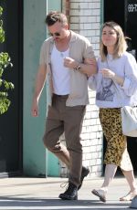 LAUREN PARSEKIAN and Aaron Paul  Out for Lunch in Los Feliz 03/04/2020