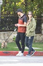 LILY COLLINS and Charlie McDowell Out for Her 31st Birthday in Los Angeles 03/18/2020
