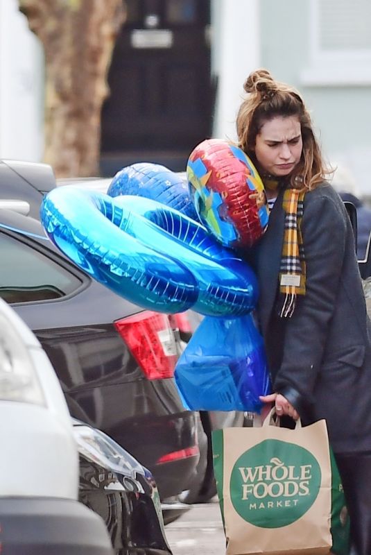 LILY JAMES Out and About in London 03/23/2020