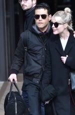 LUCY BOYNTON and Rami Malek Leaves Hotel de Crillon in Paris 02/29/2020