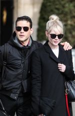 LUCY BOYNTON and Rami Malek Leaves Hotel de Crillon in Paris 02/29/2020