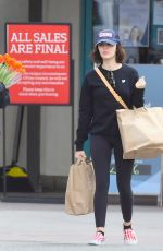 LUCY HALE Out at Grocery Shopping in Los Angeles 03/26/2020