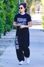 LUCY HALE Out for Coffee in Los Angeles 03/28/2020