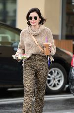 LUCY HALE Out for Iced Coffee in Los Angeles 03/17/2020