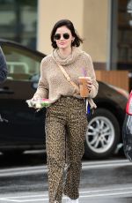 LUCY HALE Out for Iced Coffee in Los Angeles 03/17/2020