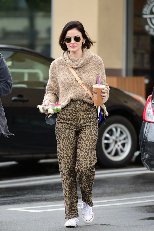 LUCY HALE Out for Iced Coffee in Los Angeles 03/17/2020