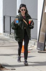 LUCYAH LE Leaves Aalfred Coffee in Studio City 03/17/2020