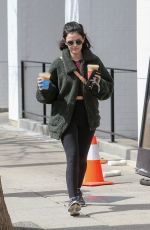 LUCYAH LE Leaves Aalfred Coffee in Studio City 03/17/2020