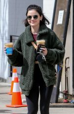 LUCYAH LE Leaves Aalfred Coffee in Studio City 03/17/2020