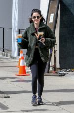 LUCYAH LE Leaves Aalfred Coffee in Studio City 03/17/2020