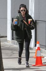 LUCYAH LE Leaves Aalfred Coffee in Studio City 03/17/2020