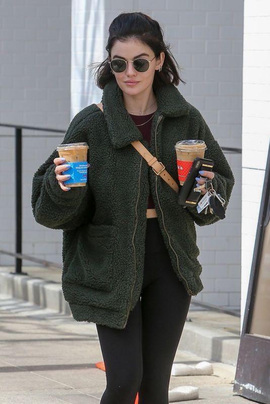 LUCYAH LE Leaves Aalfred Coffee in Studio City 03/17/2020